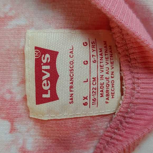 Levi's Girl's Tie Dye Cropped Sweatshirt - Picture 4 of 5